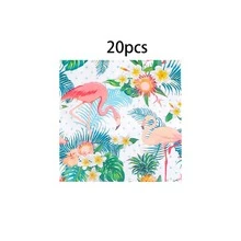 10件/20件/50件/80件 烈陽紅鶴鳳梨熱帶 Luau 派對紙製用品套裝，7/9 英吋紙盤、紙杯、6.5 英吋餐巾紙、9 英吋晚餐盤與 7 英吋甜點盤，夏日夏威夷 Aloha 海灘生日 BBQ 節日慶祝餐具套裝 - 多色 - 查看 12