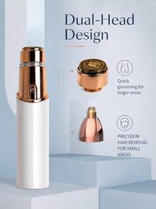 Women's 2-In-1 Electric Shaver, Portable Wireless Trimmer For Full Body Hair Removal; 180mAh USB Rechargeable Painless Shaver For Face, Chin, Lips, Legs, Underarms; Bikini Line Epilator, Smooth Hair Removal Experience Beauty And Essential Personal Care Tool, Suitable For Mother's Day, Women, Travel And Dating Full Body Care Gift - Multicolor - View 5