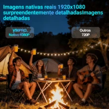 Projetor Portátil AOC 1080P Branco com Rotação de 360° – Foco Automático, Android, Wi-Fi, Bluetooth, LED, Alta Definição e Alto Brilho – Compatível com 4K para Cinema em Casa - Branco - Visão 3