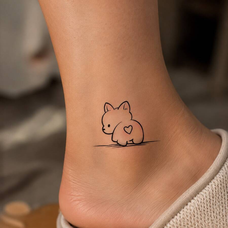 1pc Waterproof Anti-Rub PVC Realistic Puppy Tattoo Sticker, Suitable For Girls And Boys, Beach, Pool, Party, Daily Use - Multicolor - View 1