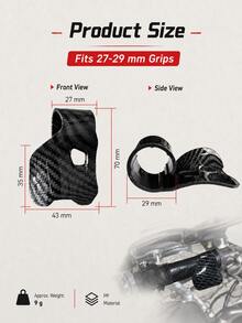 Motorcycle Throttle Assist Cruise Control Joystick Wrist Palm Rest Accelerator Handle Anti-Fatigue Long Distance Riding Universal Fit 7/8 22mm Scooter Electric Bike ATV Carbon Fiber Texture Black | Practical Motorcycle Accessories & Motorcycle Gear - A - View 9