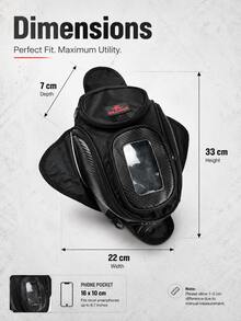 Motorcycle Tank Bag Magnetic Tank Storage Bag With Transparent Touchscreen Phone Window For Navigation, Multi-Pocket Oxford Cloth Motorcycle Tank Luggage Bag, Street Bike Sport Cruiser Riding Gear Storage Bag, Motorcycle Accessories - A - View 10