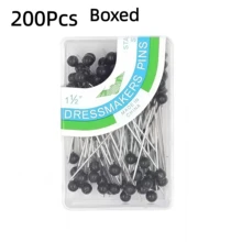 100/200/300/400/500支装缝纫针，圆头珍珠针，绗缝针，布艺针，适用于手工制作、缝纫、包边、珠宝配件装饰、婚礼珍珠花针 - C-白色 - 查看 22