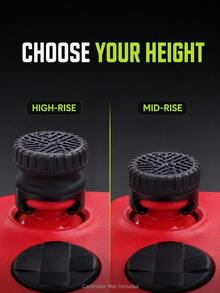 Textured Anti-Slip Joystick Caps, High/Mid Dual Height, Multiple Anti-Slip Pattern Joystick Extender Caps, Compatible With X1box Series X/S And X1box One Controllers, Black/Purple Game Controller Accessories - Multicolor - View 5
