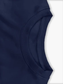 Men's Casual Sweatshirt, Slight Stretch, Men's Solid Color Plus Size Crew Neck Sweatshirt - Royal Blue - View 4