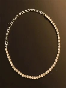 A Stylish Tennis Collar Necklace, Perfect For Formal Occasions. It Makes An Excellent Gift Choice For Anniversaries. - Multicolor - View 6