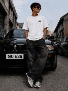 Camiseta gráfica BMW M3 E36 coche de drift Vintage Streetwear Unisex atuendo casual verano automovilismo deportivo - Blanco - Ver 2
