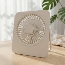 GICOOK Ventilador de escritorio portátil con enchufe USB, diseño plegable ajustable a 180° ultra silencioso, interruptor de control con cable, adecuado para hogar, oficina y viajes, dispositivo de enfriamiento multifuncional, ventilador de enfriamiento ligero - Ventilador de Mesa - Ver 10