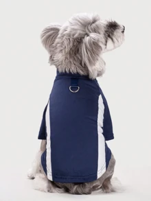 Hoodie Hewan Peliharaan Minimalis, Modis, dan Nyaman, Cocok untuk Kucing Berukuran Kecil hingga Sedang dan Anjing Bahagia, Dapat Digunakan Sepanjang Musim di Rumah dan Luar Ruangan - Biru - View 4