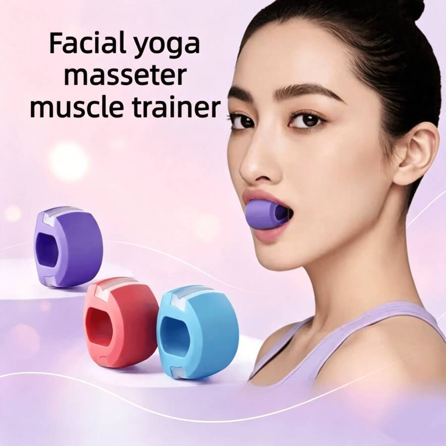 1pc/Set Portable Chin Exerciser Facial Muscle Trainer V-Line Contour Shaping Facial Yoga Tool - Multicolor - View 1