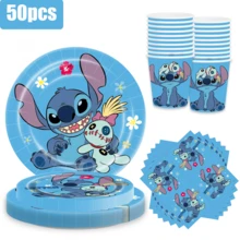 Set de fiesta temática de 81 piezas, adecuado para 10 personas, vajilla desechable para fiesta de cumpleaños que incluye platos, vasos y servilletas. Suministros de decoración festiva, adecuados para camping, picnic, barbacoa en el patio y decoración de fiesta, también ideal para decoración de Halloween, Navidad y fiesta, y un gran regalo sorpresa para fans. - Multicolor - Ver 2
