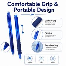 Retractable Erasable Gel Pen Set, 2 Pens + 20 Replacement Refills + 1 Eraser, 0.5mm Fine Point Refillable Erasable Pens, Smooth Writing Click Pens For Students, School, Office, Notes, Homework & Journaling - Multicolor - View 11