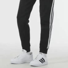 Adidas Celana Olahraga Lari Slim Fit Wanita Musim Semi Musim Gugur Celana Panjang Rajut untuk Latihan IN9479 - Hitam/putih - View 3