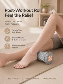 Plantar Fasciitis Massage Roller - Ergonomically Designed Foot Arch And Acupoint Massager For Sore Feet. Features High-Elasticity TPR Massage Bumps Roller; Portable Fitness And Self-Care Tool, Suitable For Home Or Office Use. - Multicolor - View 4