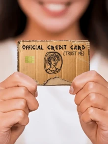 1pc Parody Official Credit Card Sticker Privacy Protection Card Skin, Paper-Style Birthday Gift PVC Material Anti-Fingerprint Anti-Scratch Wear-Resistant Card Sleeve, Suitable For Men, Women, Couples, Small Chip Cards, Bank Cards, Credit Cards, Transit Cards, Student Campus Cards Personalized DIY - Type a - View 7