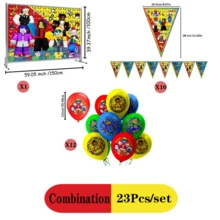 Roblox 23PCS Party Decoration Background Decor, 1Set/12PCS Triangle Flags Birthday And Graduation Party Gift Balloons. Suitable For Thanksgiving, Halloween And Christmas Events Suitable For Celebration, Party And Unique Venues - Roblo Boy Combination - View 8