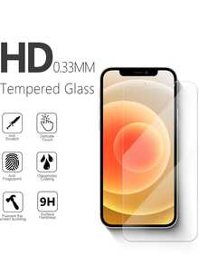 4片裝強化玻璃螢幕保護貼，相容 iPhone 11/12/13/14/15 Pro Max/16 Pro Max/16 Plus/16e/Mini/Plus/SE，日常使用、辦公、居家必備螢幕保護 - 4pcs - 查看 4