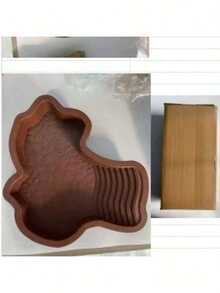 Large Shallow Reptile Water Basin, River-Shaped Bath Tub With Smooth Rounded Edges, Suitable For Turtles, Lizards, Frogs, Snakes, Amphibians And Other Reptiles - Brown - View 4