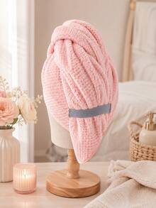 2pcs Custom Embroidered Waffle Weave Hair Drying Turban With 4 Color Options, Personalized Name Embroidered Hair Wrap For Post-Shower Use In Bathroom, Bedroom And Dressing Room, Thoughtful Holiday Gift - Multicolor - View 9