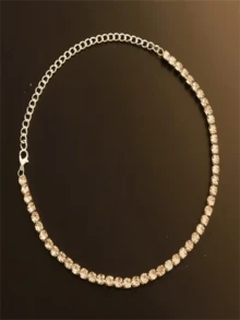 A Stylish Tennis Collar Necklace, Perfect For Formal Occasions. It Makes An Excellent Gift Choice For Anniversaries. - Multicolor - View 9