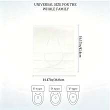 Disposable Toilet Seat Cover 100 Pcs, 10Packs X 10 Individually Wrapped, Flushable Water Soluble Paper, Public Toilet Seat Covers Disposable, Toilet Seat Covers For Bathroom, Portable Hygiene Essentials For Airplane, Road Trip - White - View 3