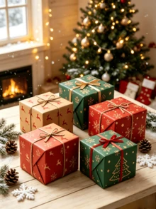 10 Sheets Christmas Floral Leaf Pattern Tissue Paper, Christmas Tree, Candy, Stars - Size 50 X 35cm, Handmade Wrapping Paper, Easy To Protect Items, Gift Box Filler, Party Decoration - Christmas Style Design, Durable Packaging, Holiday Wrapping - 50*70cm/19.7*29.6in - View 7