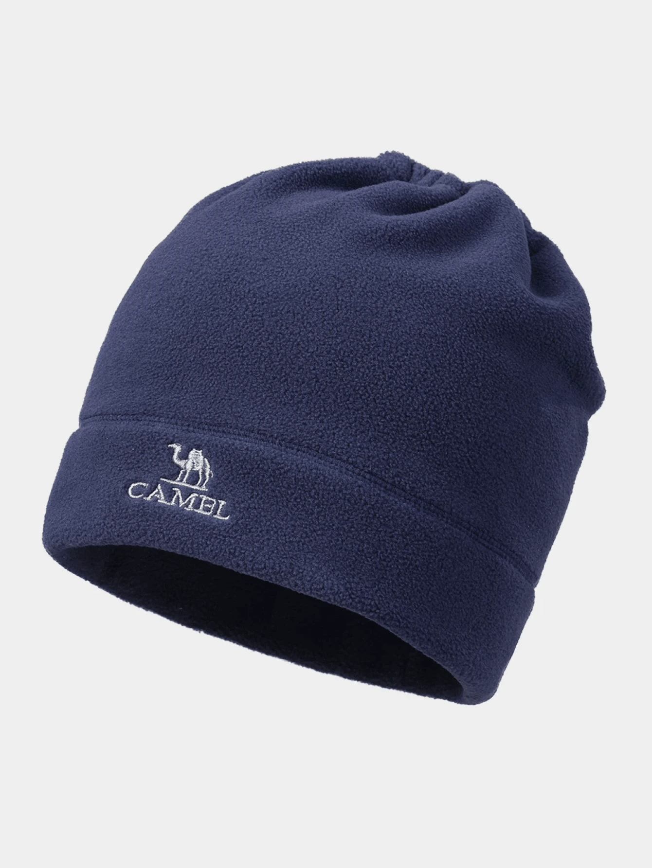 CAMEL CROWN Fleece Hat, Scarf, Cap, Dual-Use, Autumn And Winter New Style, Thickened, Warm And Windproof Cap, Large Head Circumference, Cap - Navy Blue - View 1