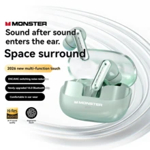 Monster Airstar A03 Wireless In-Ear Earbuds, Bluetooth 6.0, Supports ANC/ENC Spatial Noise Cancellation, Hi-Res High Resolution Audio & LDAC Dynamic Bass, 13mm Driver Unit, Smart Touch Control, Ultra Low Latency, Suitable For Gaming/Sports - View 15