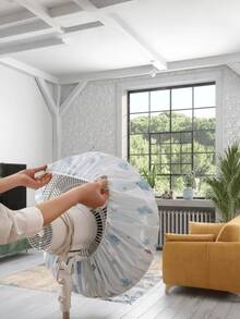 1/3/5pcs Large Universal Fan Dust Cover, Home Fan Protective Cover, Easy Installation & Removal, Suitable For Bedroom, Living Room, School, Office, Classroom, Random Style Shipped, Home Fan Accessories - Multicolor - View 2