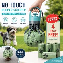 Pet Pooper Scooper With 4 Free Rolls Of Waste Bags, No-Touch Waste Picker With One-Handed Claw Design, Portable Dog Poop Scoop For Cats, Dogs & Small Pets Outdoor Use - Default - View 8