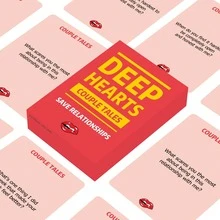 Deep Hearts Couple Tales Conversation Card Game - 55 Deep & Intimate Questions For Couples, 18+ Relationship Building Game, Perfect For Date Nights, Anniversaries & Strengthening Your Bond - View 3