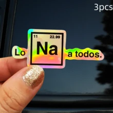 Sodium Lo Na A Todos. Spanish Pun, Waterproof Vinyl Sticker - Durable Smooth Surface, Self-Adhesive Bumper Sticker, Suitable For Cars, Windows, Laptops, Trucks, Water Bottles - Multi-Functional Durable Design, Car Sticker - Vinyl - View 12