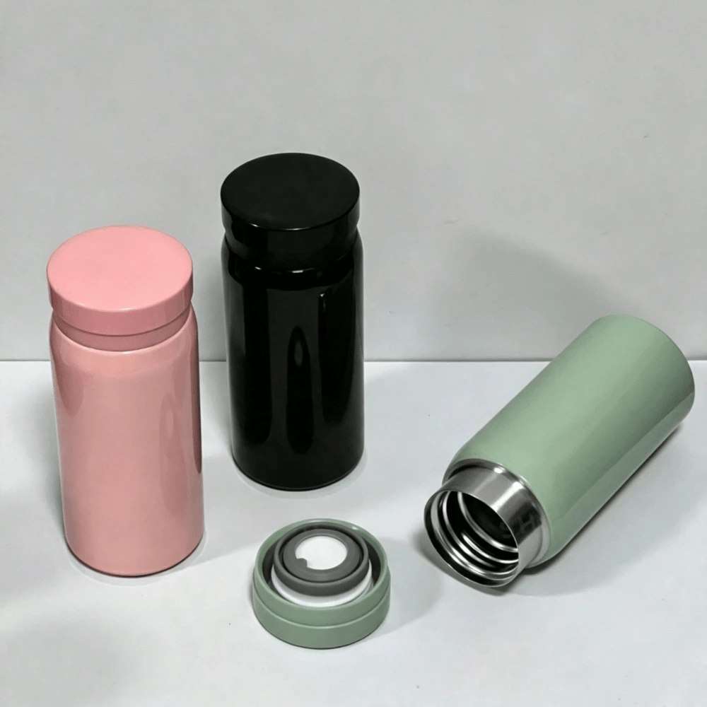 1pc 200ml Small Insulated Water Bottle, Stainless Steel Leak-Proof Portable Vacuum Cup, Suitable For Travel, Office, School, Daily Use - Multicolor - View 1