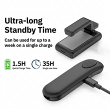 Remote Page Turner, Compatible With Kindle Paperwhite Oasis Scribe E-Book Readers And Tablet Devices, Supports Novel Reading, Video Recording, Photo Taking And Remote Shutter Control, Portable Multi-Function Ring Remote Control - D12A - View 2