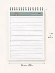 1pc Undated Daily Planner To-Do List Notepad With Checkboxes And Lined Task Area, Minimalist Work Plan Task Tracking, Office Desk Accessory Office Supplies - A5 - View 4