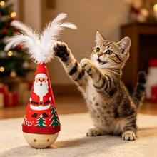 Wobble Cat Toy Self-Entertainment Boredom Buster Energy-Consuming Feather Teaser Wand Cat Toy Ball Pet Supplies - View 4