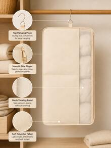 Hanging Compression Storage Bag, Specially Designed For Down Jackets; Wall-Mounted Mesh Storage Bag, Suitable For Coats And Padded Jackets And Other Heavy Clothing; Suitable For Folding Storage Of Suits And Trousers, Saving Closet Space - Multicolor - View 3