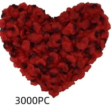 Artificial Dark Red Rose Petals, For Romantic Proposal, Flower Girl, Centerpiece Decor, Shower Party, Rose, Decorative Rose, Decor Style, Party & Holiday Decor, Valentine's Day Decor, Valentine's Day & Mother's Day Decor Gift - Dark Red - View 12
