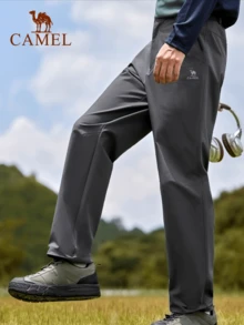 CAMEL CROWN Men's Woven Cargo Pants Lightweight Quick Dry Outdoor Hiking Pants Water Resistant Stretch Tactical Casual Work Pants - Ink Gray - View 2