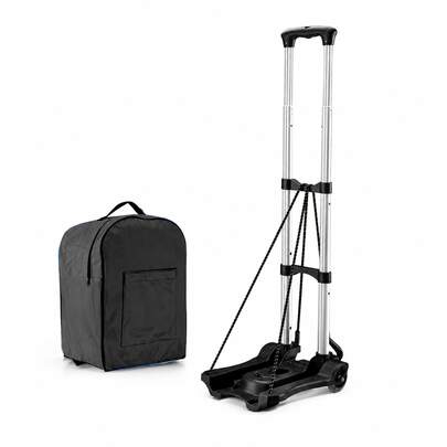 Foldable Shopping Cart With Dedicated Storage Bag, Aluminum Telescopic Handle, Silent Casters, Compact Storage, For Shopping, Travel, Moving, Outdoor, And Home Use