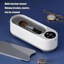 Pembersih Ultrasonik, Pembersih Multifungsi, Pembersih Portabel, Fungsi Pembersihan Mendalam Getaran Frekuensi Tinggi 360° Sekali Sentuh, Dilengkapi dengan Baterai Lithium 200mAh, Mudah Membersihkan Kuas Rias, Perhiasan, Kacamata, dan Barang Lainnya - Putih - View 13
