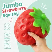 Tachimi 1pc Random Cute Large Strawberry Squishy, Slow Rebound Stress Relief Toy, Cheese Squishy, Dumpling Squishy, Fingertip Toy, Squishy Toy - Multicolor - View 6