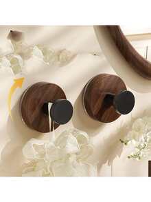 1pc 2-In-1 Suction Cup Hook, Dual Locking Suction Cup And Adhesive Hook, Wall Hook, Towel Hook, Wood Grain Hook, Reusable, Window Glass Kitchen Utensil Storage, Suitable For Bathroom, Kitchen, Bath Ball, Towel, Coat, Strong Load-Bearing, Waterproof And Rust-Proof - Multicolor - View 13