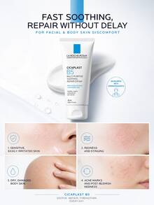 La Roche-Posay New B5 Multi-Effect Soothing Repair Cream 40ml Melembapkan, Memudarkan Noda, Menenangkan Kemerahan, Memperbaiki Lapisan Pelindung Wajah - 40 ml - View 3