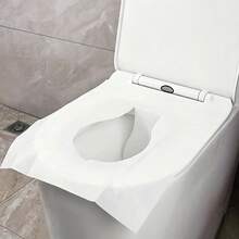 Disposable Toilet Seat Cover 100 Pcs, 10Packs X 10 Individually Wrapped, Flushable Water Soluble Paper, Public Toilet Seat Covers Disposable, Toilet Seat Covers For Bathroom, Portable Hygiene Essentials For Airplane, Road Trip - White - View 5