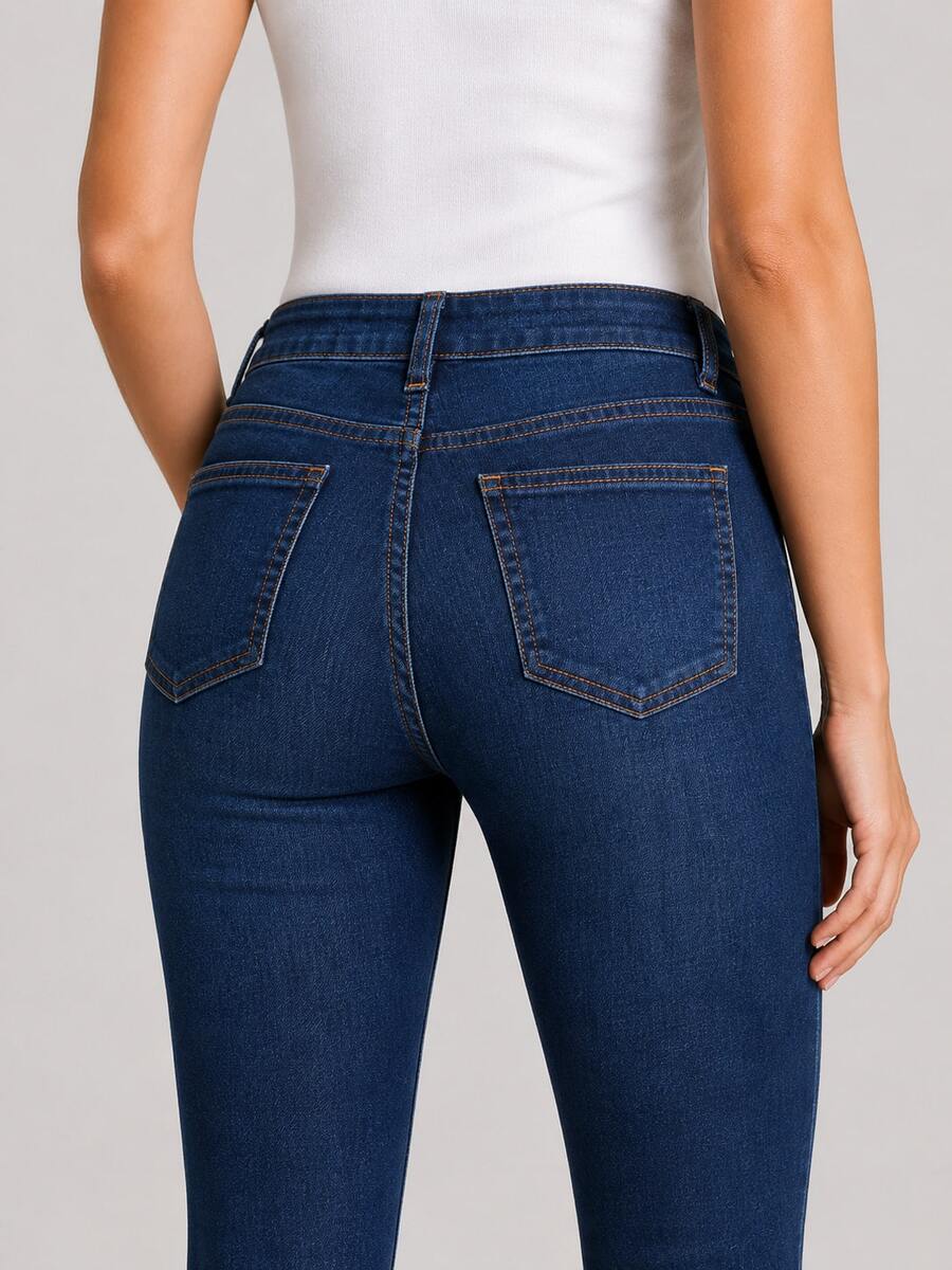 Women's Skinny Jeans - 黑暗的 - 查看 1