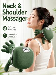 This USB-Powered Neck And Shoulder Heating Massager Is An Electric Massager That Simulates Hand Movements, Primarily Targeting The Scapular Muscles To Provide Deep Kneading Massage For The Neck, Shoulders, And Legs - C-Green - View 2