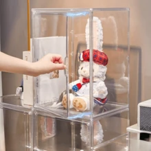 Transparent Storage Box/Display Cabinet/Storage Cabinet/Dust-Proof Cabinet (Magnetic Door Design), Suitable For Storing/Displaying/Storing Various Items, Toy Storage/Statues/Collectibles/Bags/Shoes/Books/Cosmetics - Storage Box - View 2