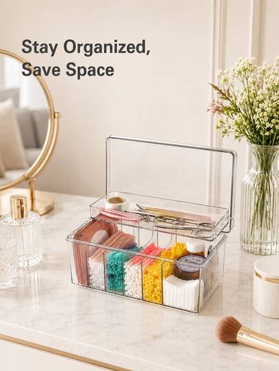 1PC Lash Cart Organizer For Lash Techs,Acrylic Lashes Extension Organizers And Storage For Do Your Own Lashes And Brows At Home,Clear Container For False Eyelash Supplies, Separated Lashs Organizers Boxes