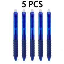 5 Packs Retractable Erasable Gel Pens, 0.5mm Fine Point Click Erasable Pens With Built-In Eraser, Smooth Writing Comfort Grip Pens For Students, School, Office, Notes, Homework & Journaling - Multicolor - View 2